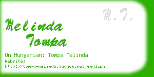 melinda tompa business card